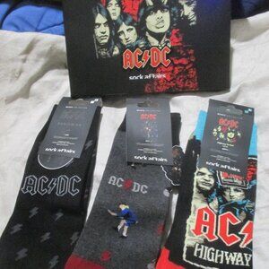 AC/DC Highway To Hell Mens Socks Lot- Gift Box NEW by Sock Affairs